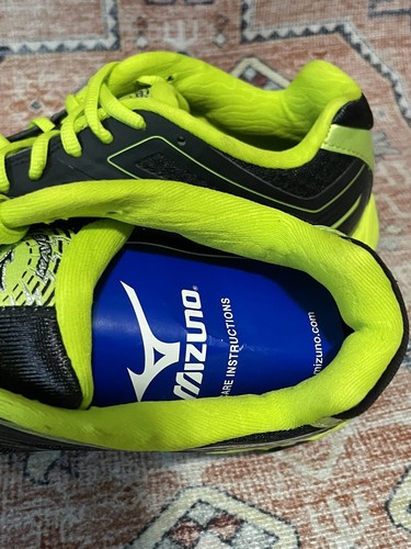 MIZUNO WAVE LIGHTING RX3 VOLLEYBALL SHOES WOMEN'S SIZE 9.5 Black Green - Picture 17 of 18