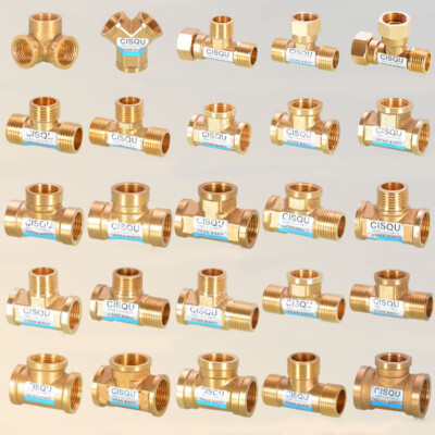 BSP 1/2'' 3/4'' Innen/Außen T-Stück Adapter Rohrfittings Messing Gewindefittings