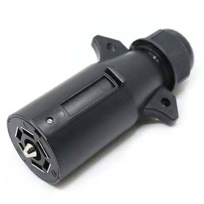 RV-Style 7 Way Blade Trailer Connector - 7 Pin Trailer Wiring Adapter Plug - Bild 1 von 4