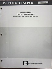 Leeds Northrup Speedomax Centry Recorders Models Directions 177820 Rev. D