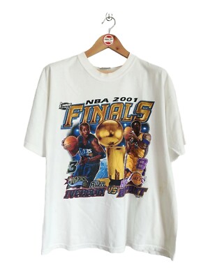 Vintage NBA Finals 2001 t-shirt Philadelphia 76ERS LA Laker