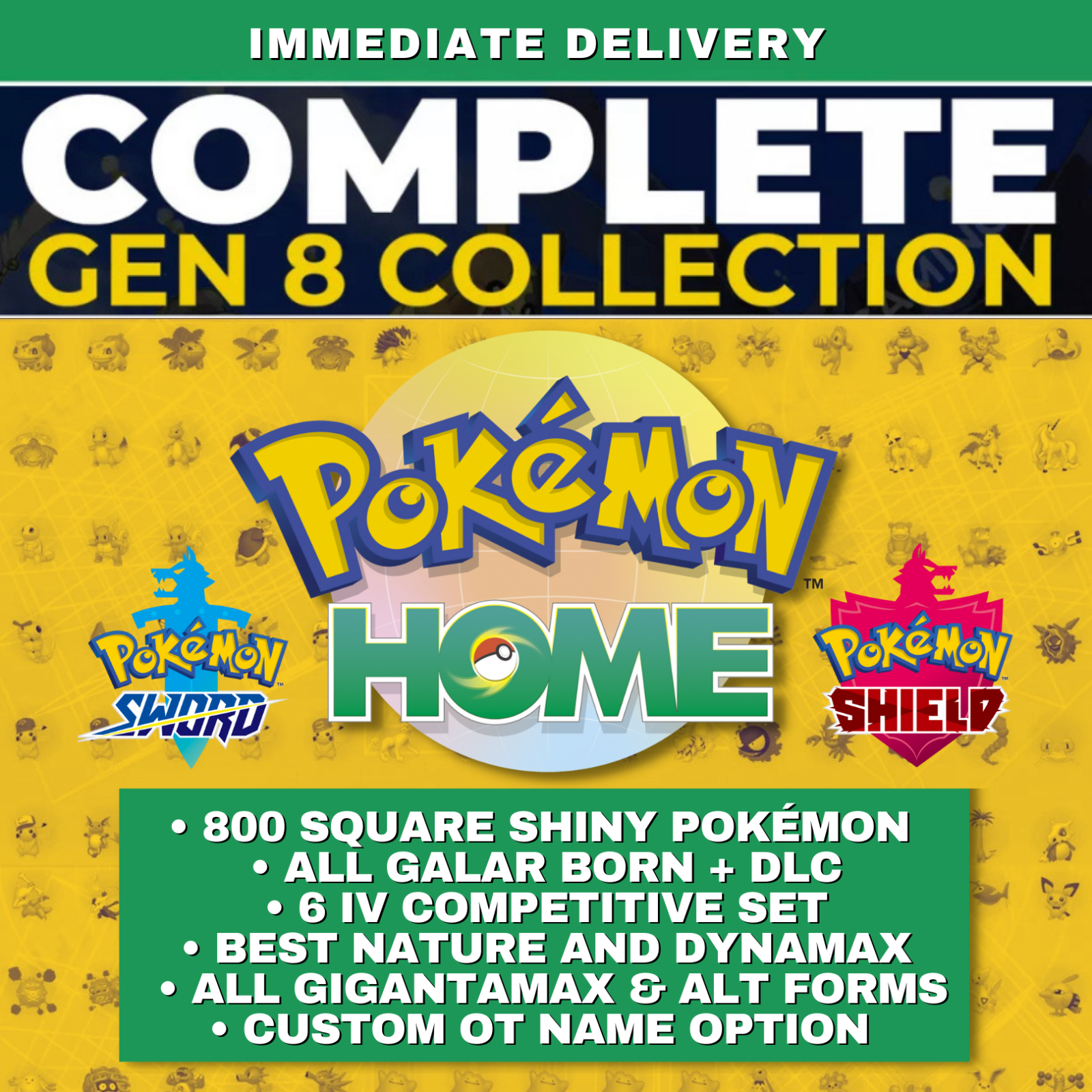 Pokemon Sword & Shield Home Upload Service | Generation 8 Sameday Transfer  Pokedex Completion | 38 boxes of Pokemon uploaded