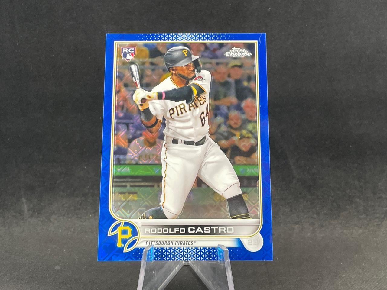 2022 TOPPS CHROME LOGOFRACTOR RODOLFO CASTRO #43 ROOKIE BLUE REFRACTOR 80/150