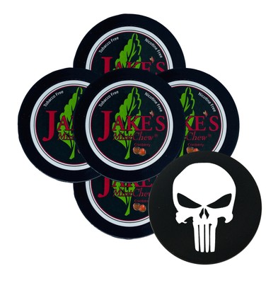 Jake's Mint Herbal Chew Cranberry 5 Cans & DC Crafts Can Cover