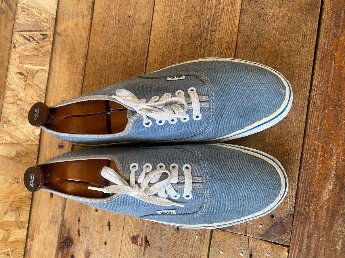 Vintage 80-90'S Vans denim blue canvas shoes,MADE IN USA Sz 13 | eBay