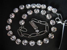 MARIANA JEWELRY NECKLACE SWAROVSKI CRYSTALS SILVER P Clear White Tennis Bridal