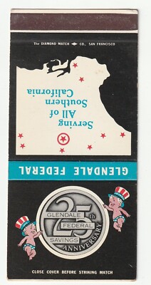 MATCHBOOK COVER - GLENDALE FEDERAL SAVINGS BANK - SOUTHERN CALIFORNIA