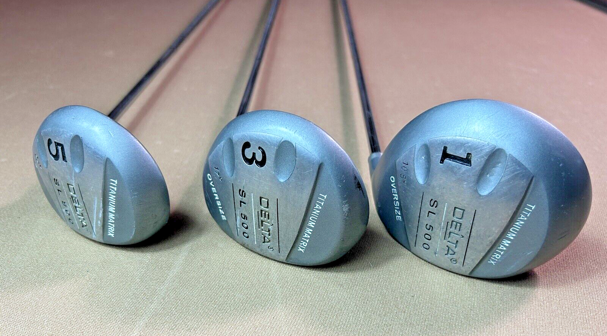 3 DELTA SL500 Oversize Right Handed Titanium Matrix Woods 1, 3, 5