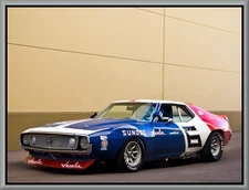 1972 AMC AMX Trans Am Race car, Toolbox/Locker/Refrigerator Magnet, TOP QUALITY