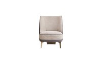 Grau-Beiger Sessel Designer Einsitzer Armsessel Wohnzimmer 1-Sitzer Neu