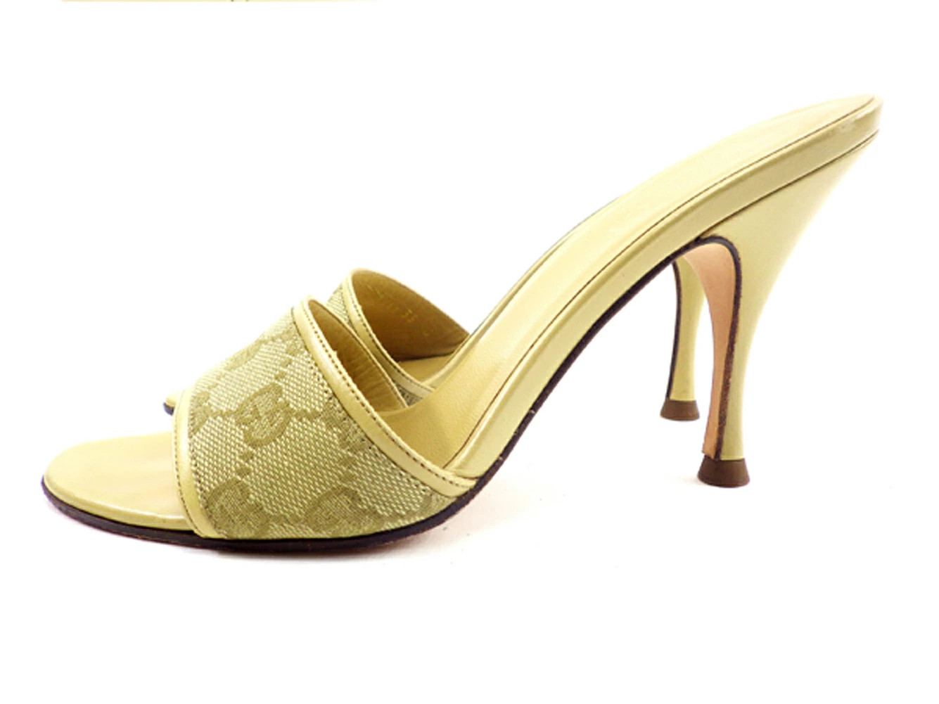 GUCCI Sandals Shoes #36C GG Canvas Beige Canvas x Leather GUCCI t4732s Brand Hig thumbnail 3