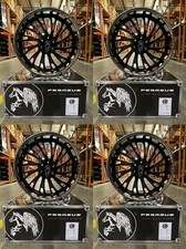 Set Of 4 Pegasus Cw870 24x9 6x139.7 20 Black Red Milled Chrome Aluminum Wheels