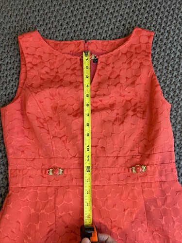 Tahari Arthur S. Levine Coral Sleeveless Sheath Dress Women Size 8 - Picture 12 of 18