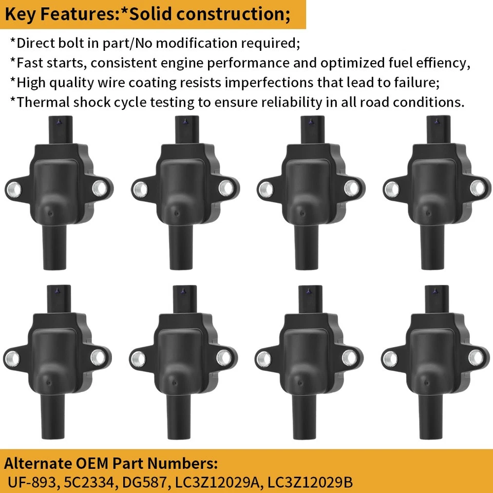 8x Ignition Coil for Ford F-250 F-350 F-450 Super Duty 20-22 7.3L LC3Z12029A - Image 4 of 4