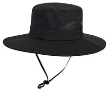 Kids Sun Hat UPF50 Sun Protection Bucket Hat Wide-Brim Safar 5-10 Years Black