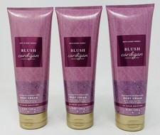 3 NEW BATH BODY WORKS BLUSH CARDIGAN ULTIMATE HYDRATION CREAM LOTION 8 OZ SHEA