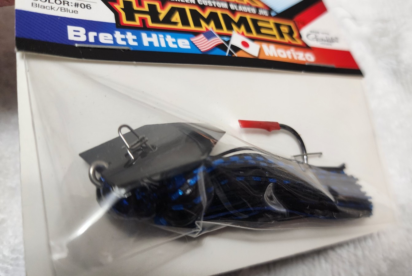 NEW Z-man Evergreen Jack Hammer Black Blue Chatterbait 3/8 oz bladed jig - Image 3