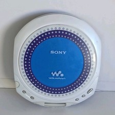 Sony D-EQ550 Portable CD Walkman Discman Vintage Blue And White - TESTED