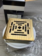 Signature Hardware SH607BG Linear Shower Drain, 4.5" Grate - Brushed Gold