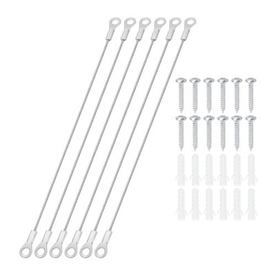 6 Set Cabinet Door Restraint Kit Door Hinge Limiter with Screws 1.5mm x 20cm
