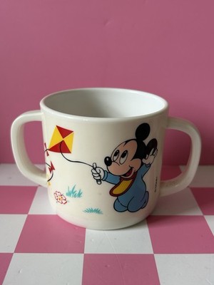 Vintage Disney Minnie Mickey Mouse Melamin Baby Kind Kleinkind Tasse Cole & Mason