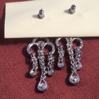 vintage-style clear crystal chandelier dangle earrings — photo 5