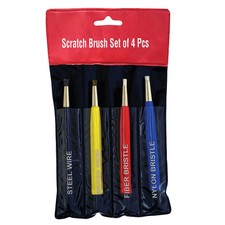 Jewelry Making Scratch Brush 4-Piece Set Remove Corrosion, Rust, Paint and More