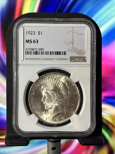 1923-P Peace Silver Dollar $1 NGC MS63
