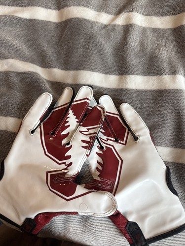 New Nike Vapor Knit 4.0 Size XL Stanford Cardinal PE Black Football Gloves