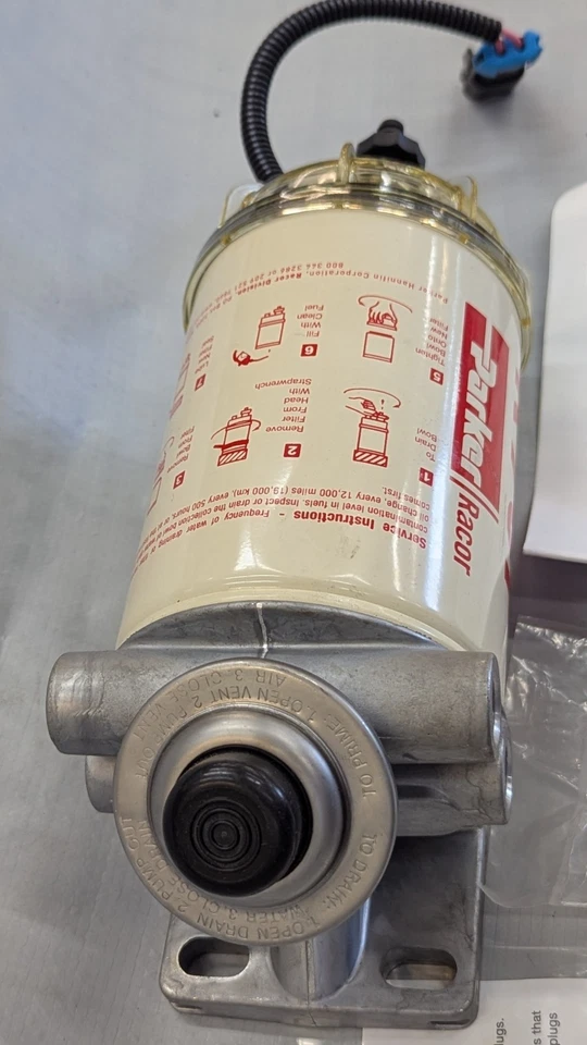 400 Series Parker RACOR Fuel Water Separtor Primer R90P 3/8 Pipe New - Image 2 of 4