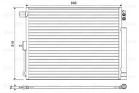 Valeo 822616 Kondensator, Klimaanlage For Dodge Jeep