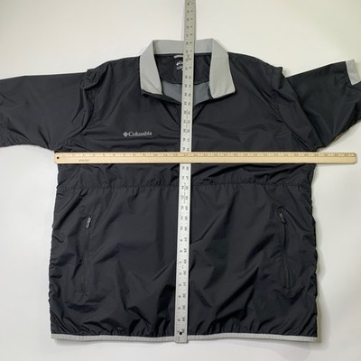 Columbia Golf Jacket Mens XL Black Big Shot Pullover Windbreaker 1