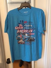NASCAR 64th Daytona 500 2022 T-Shirt Sz L Double Sided Polyester/Cotton Blend