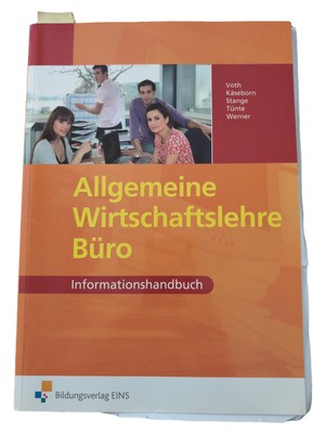 Allgemeine Wirtschaftslehre Fachbuch Voth Käseborn Stange Tünte Werner