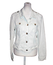 White House Black Market Women's Size 4 White Button Front Jacket
