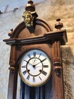 Vintage Antique USA Ansonia Regulator Wall Clock,2 Brass Weights,Walnut Case — photo 5