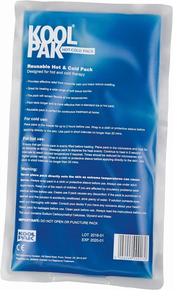 Koolpak Reusable Hot and Cold Pack 16 x 28cm