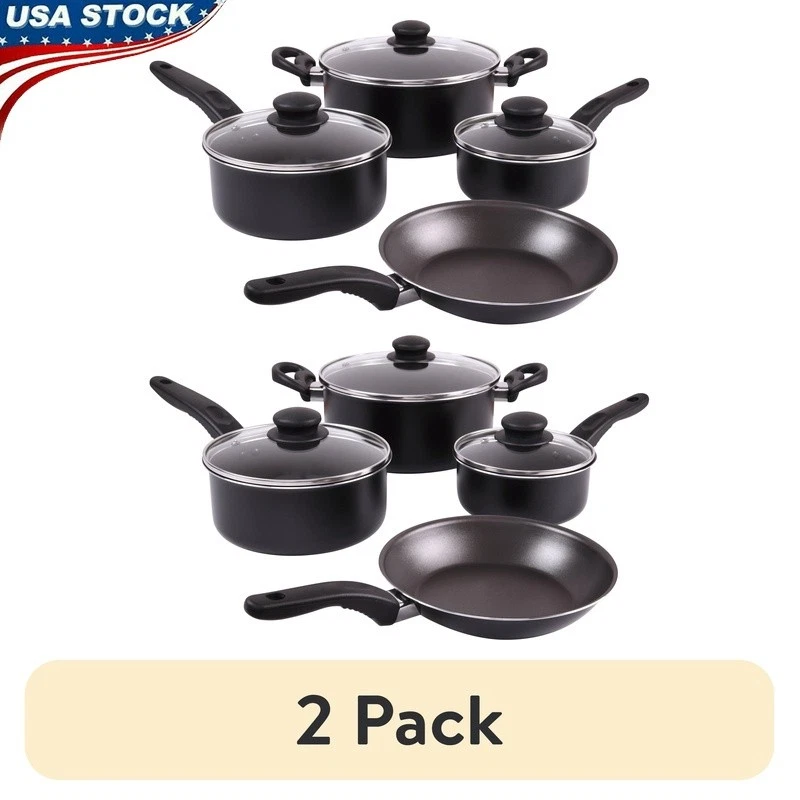 Nonstick Stainless Steel Cookware Set Skillet Saucepans Dutch Oven New