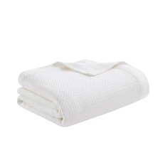 Madison Park 100 Egyptian Cotton Lightweight Summer Blanket, Breathable Waffle