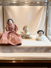 Antique Victorian China Head Doll Collection / Lot; late 1800s to early 1900s.