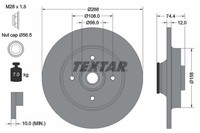 Textar Bremsscheibe 92168703 FüR CitroËN DS Peugeot