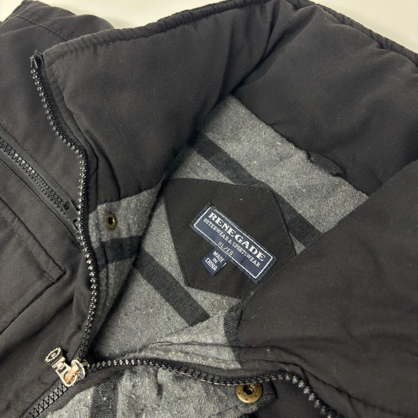 Renegade Outerwear Sportswear Men's XL Utility Vest Black Blanket Lined Full Zip