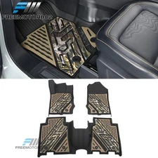 Fits 21-25 Ford Bronco 4-Door Heavy Duty TPE Floor Mats 3D Black W/ Camouflage