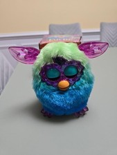 2012 Furby Boom Crystal Series Green/Teal/Blue RARE w/Box - Works Great