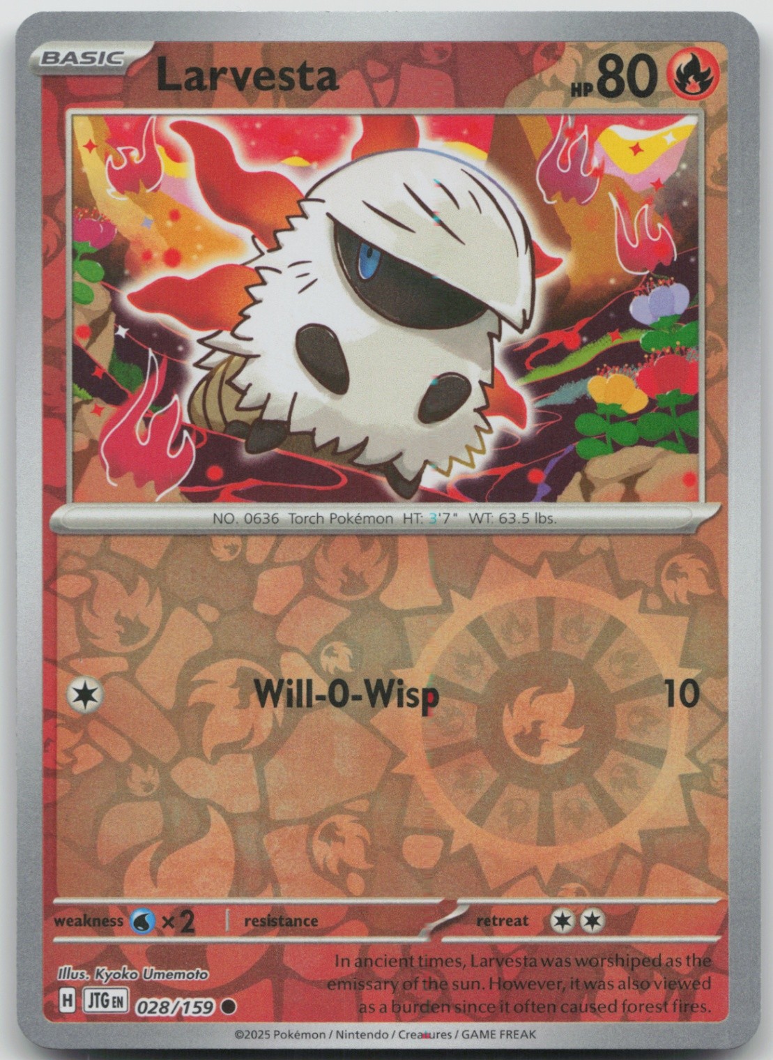 Larvesta 028/159 Common SV09: Journey Together NM Reverse Holo