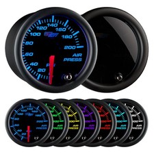Glowshift Mechanical 200 Psi Air Pressure Suspension Gauge Kit Tinted 7 Color