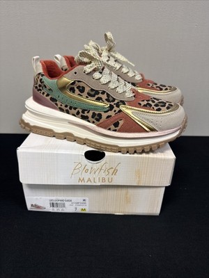 Blowfish Malibu Leo Leopard Suede Women s Size 7 M