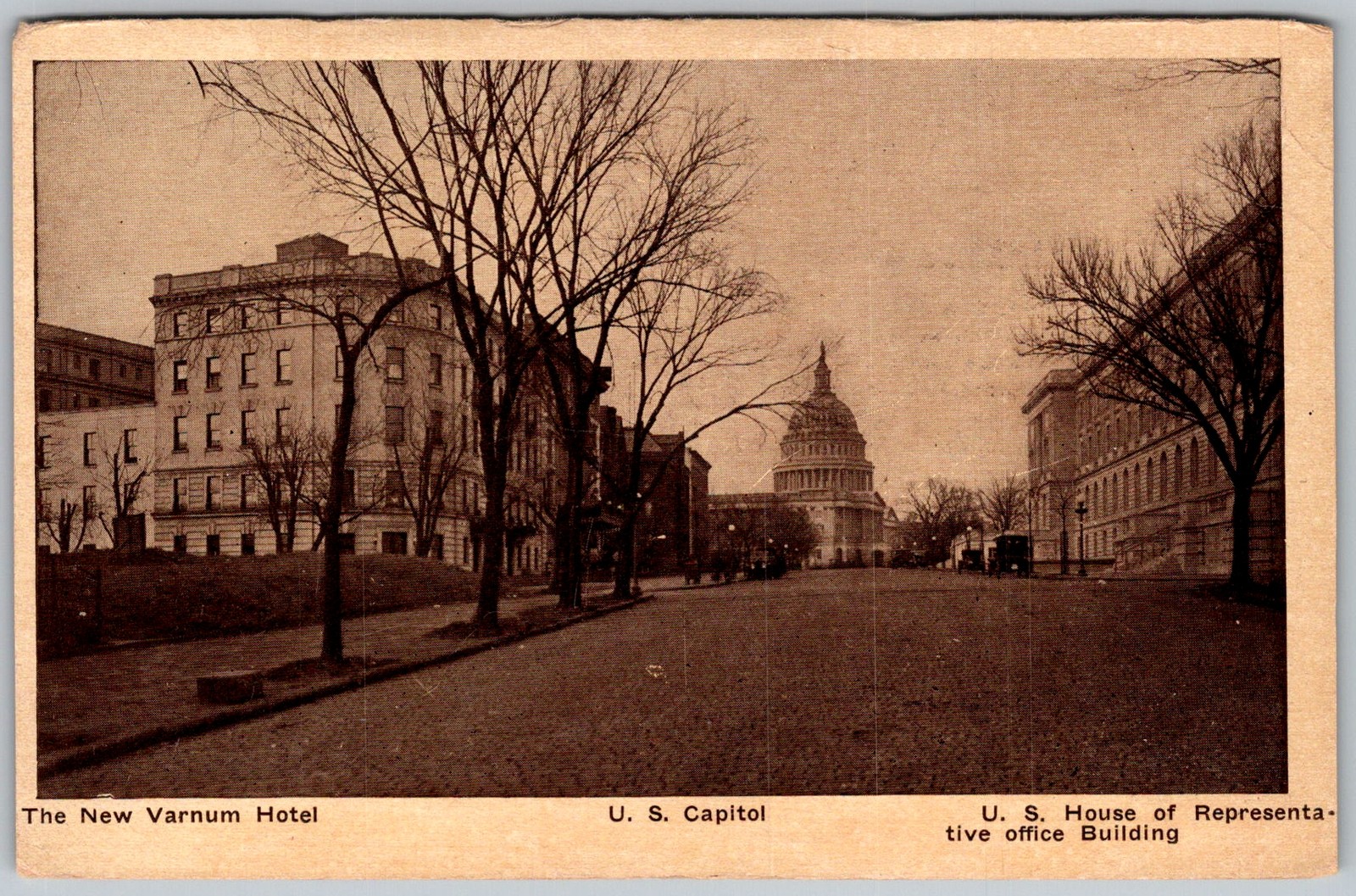 Antique Postcard New Varnum Hotel U.S Washington, DC 1910s