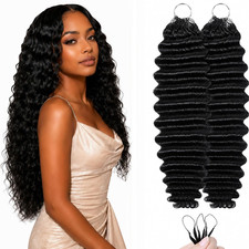 Human Crochet Hair for Black Women Feather Miracle Knots Crochet Human Hair 18