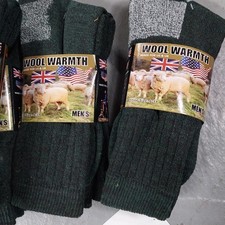 Mens wool warmth, gray wool socks, 2 pr,